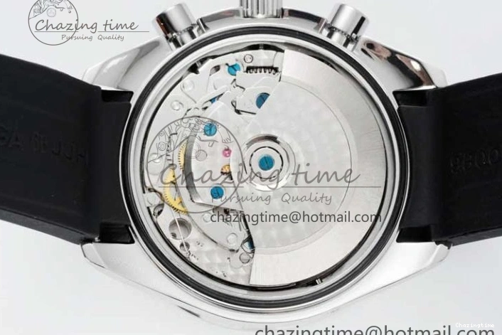 1227 SportInspired Speedmaster Racing Master SS HKF Best Edition Blue Black Dial on Black Rubber Strap A 7817